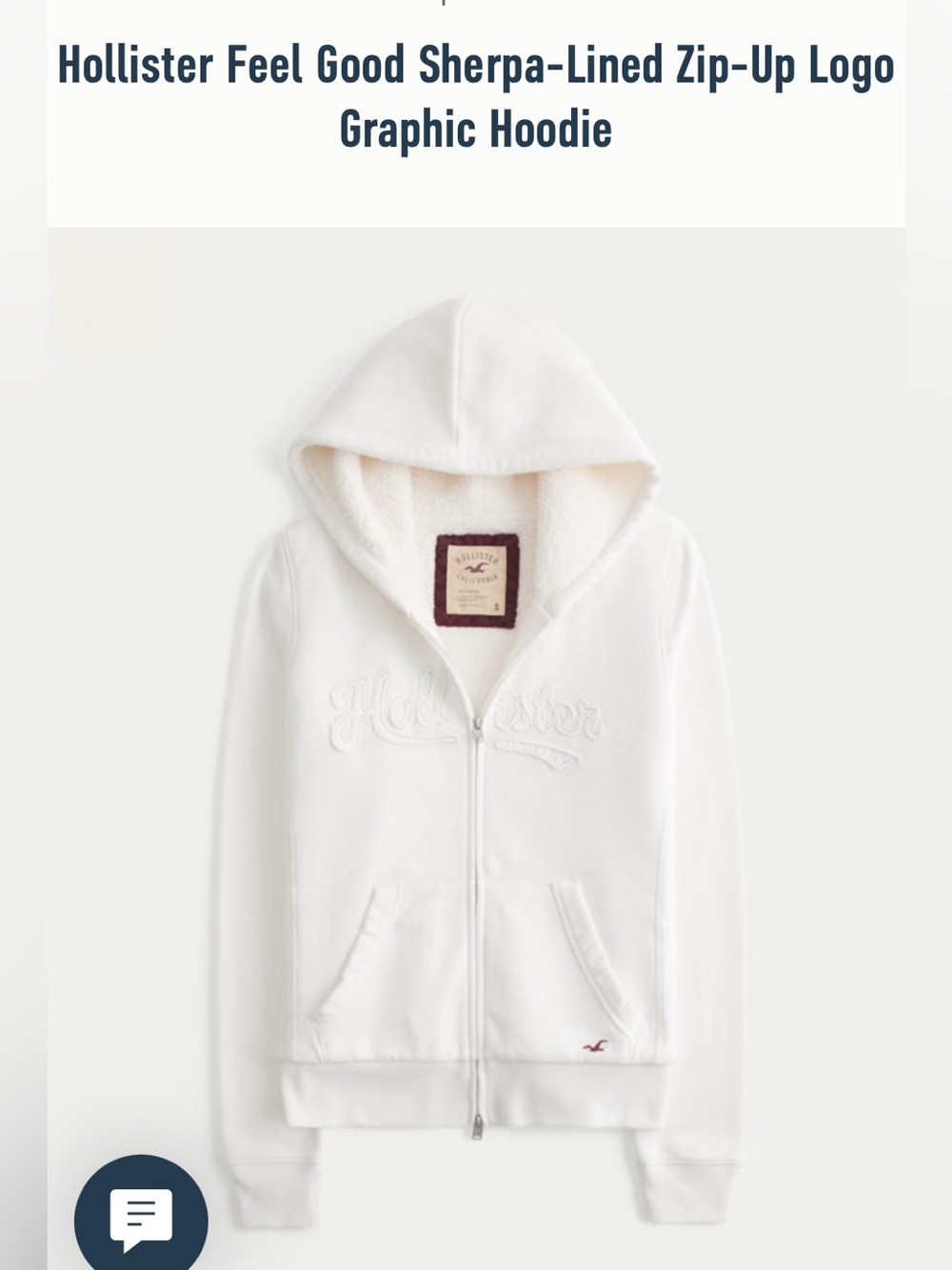 🍓Hollister archive collection Sherpa lined hoodie🍓